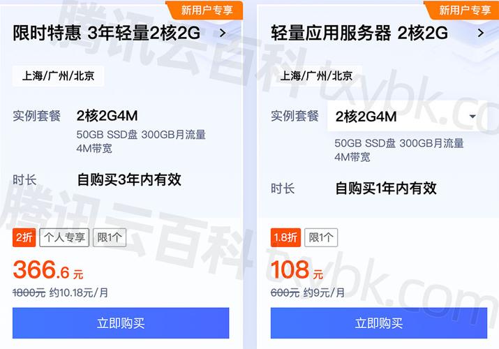 腾讯云香港服务器多少钱一年？